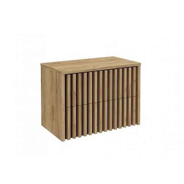 Koupelnová skříňka s krycí deskou SAT Delano 80x56x45 cm dub mat DELANO80ZDCDE
