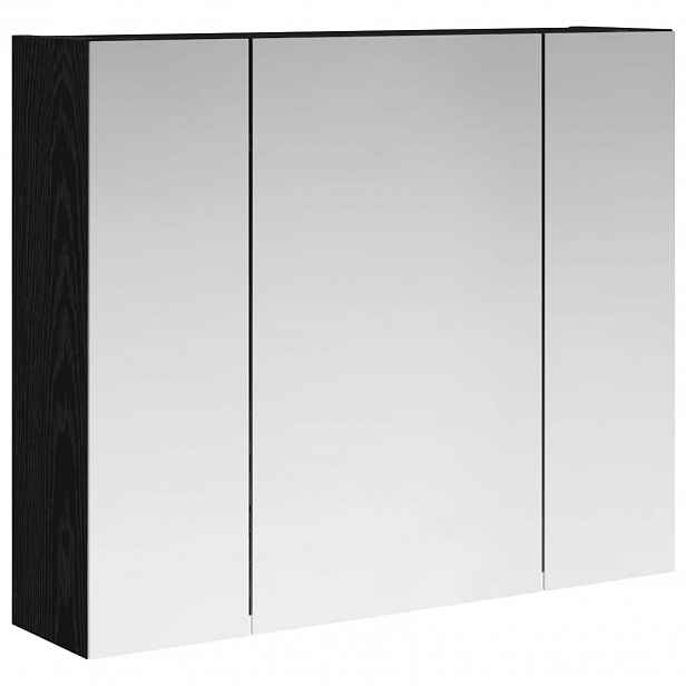 vidaXL Koupelnová zrcadlová skříň Černý dub 60 x 14,5 x 50 cm