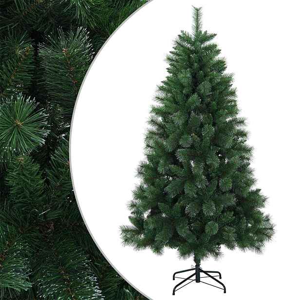 vidaXL Umělý vánoční stromeček 120 cm PVC a kov Zelená