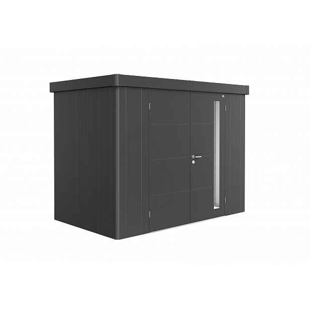 Zahradní domek NEO 1C, tmavě šedá, dvoukřídlé dveře BH86005