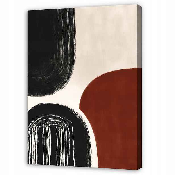 Obraz Černý Béžový Abstrakce Boho Do Předsíně Kanceláře Moderní 120x80