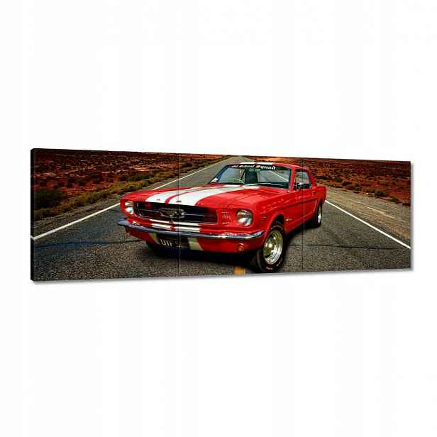 Obrazy 120x40 Červený Ford Mustang Usa