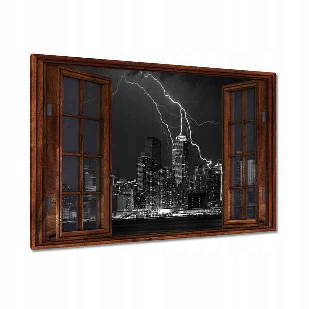 Obrazy 90x60 Blesky v New Yorku