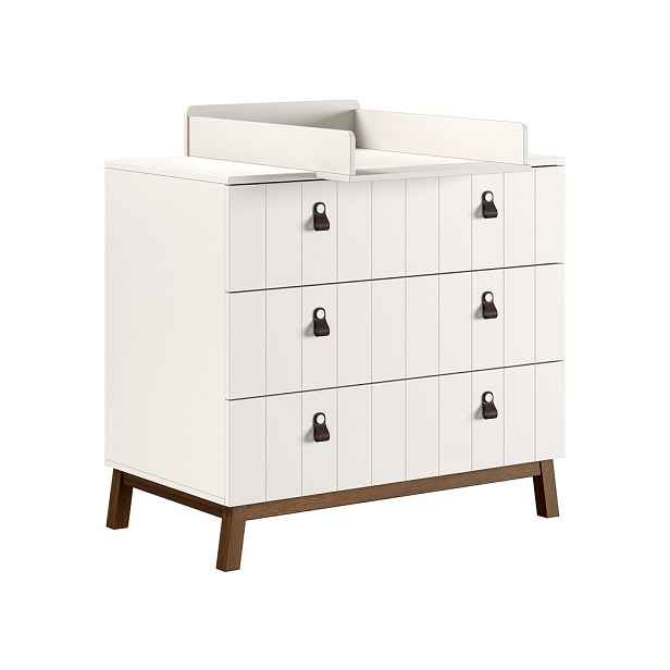 Béžová dětská komoda s přebalovacím pultem 98,5x94x57 cm Sezane – Vipack