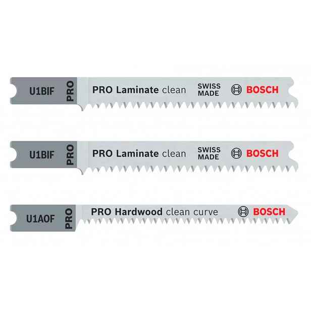 Bosch - 3dílná sada pilových plátků na laminát, délka 70 mm, U-upevnění 2608636430