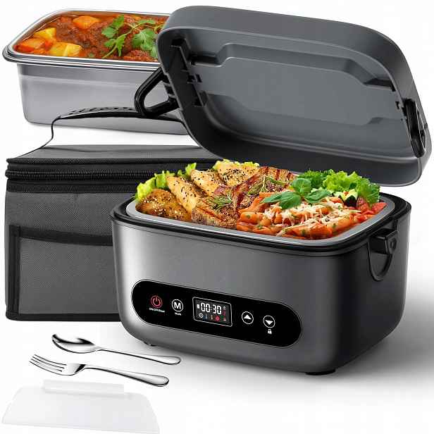 Elektrický Vyhřívaný Obědový Box, Přenosná Nádoba Na Jídlo 100 W, 1.2 L