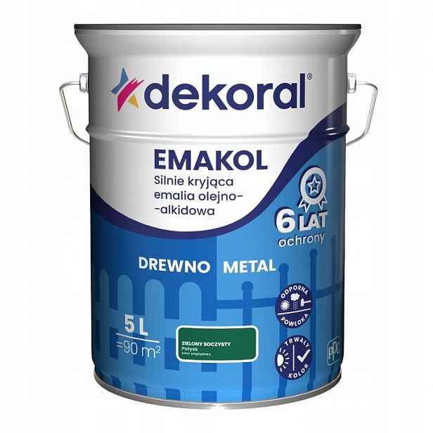 Emalia dřevo kov Emakol Strong zelený šťavnatý 5L