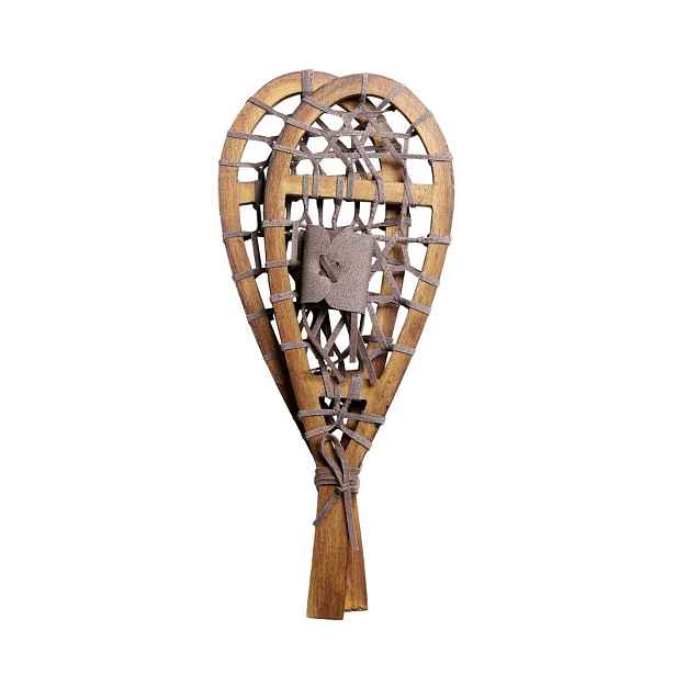 Hnědá antik dekorace sněžnice Snowshoes Vintage - 23*3*36 cm Chic Antique