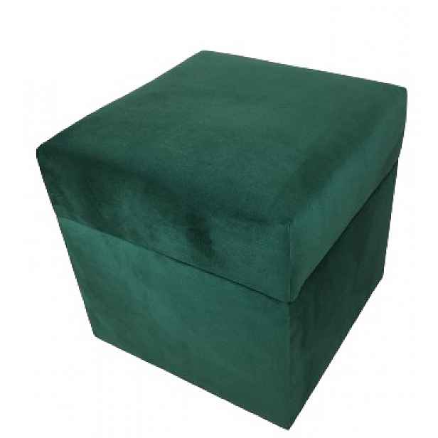 Taburet Čtvercová Otevírací sedák 40x40x40cm Element velur 12 barev