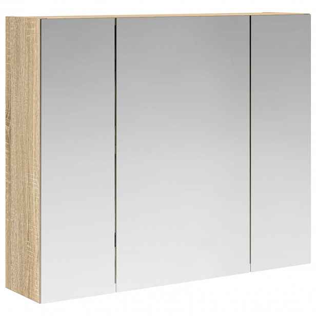 vidaXL Koupelnová zrcadlová skříň Sonoma dub 60 x 14,5 x 50 cm