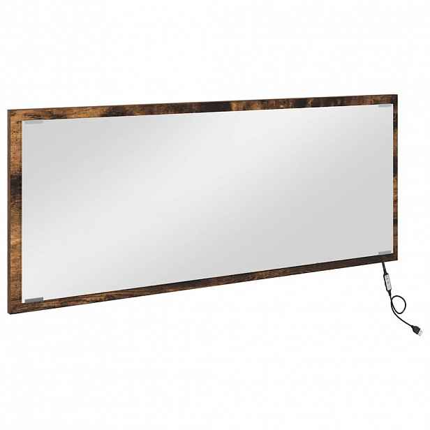 vidaXL Zrcadlo Kouřový dub 90 x 8,5 x 37 cm Kompozitní dřevo