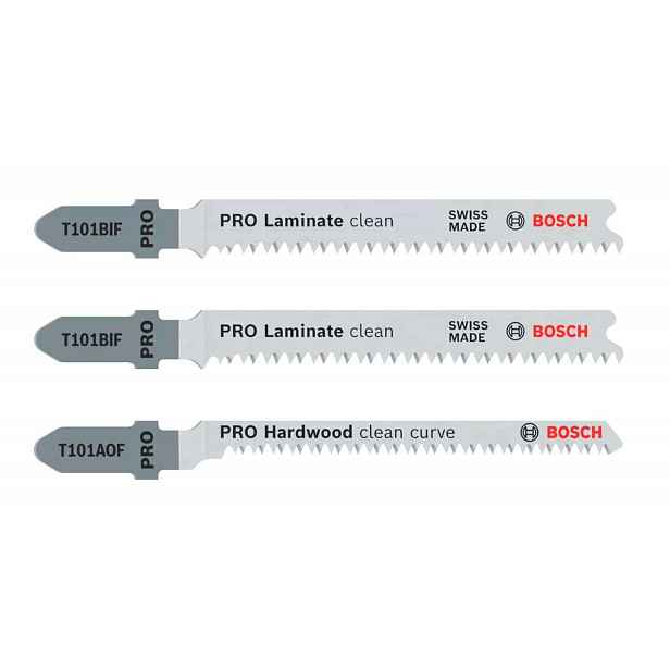Bosch - 3dílná sada pilových plátků na laminát, délka 83 mm, T-upevnění 2608636429