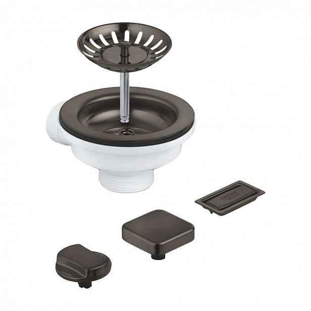 Grohe - Odtoková souprava pro dřez, kartáčovaný Hard Graphite 40996AL0