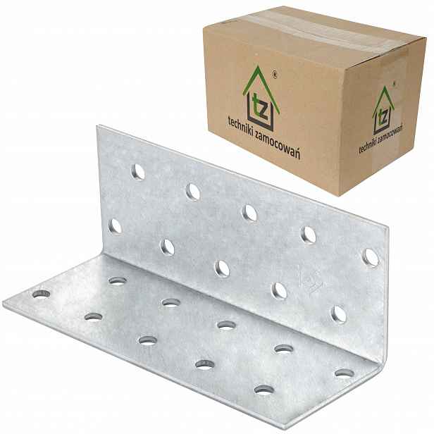 Perforované ocelové úhelníky 40x40x100x2mm 50 ks montážních prvků KM14