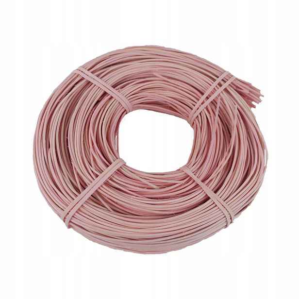 Rattan pastelově růžový materiál na pletení košů 2 mm 0,25 Kg 5002017-38