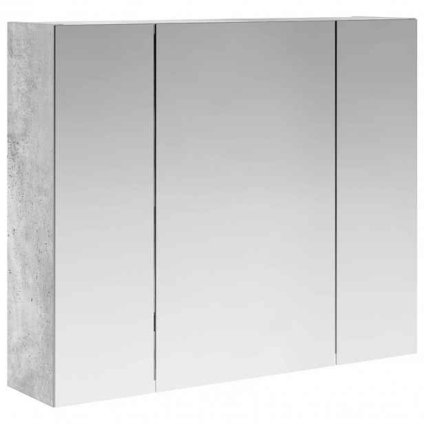 vidaXL Koupelnová zrcadlová skříň Betonově šedá 60 x 14,5 x 50 cm