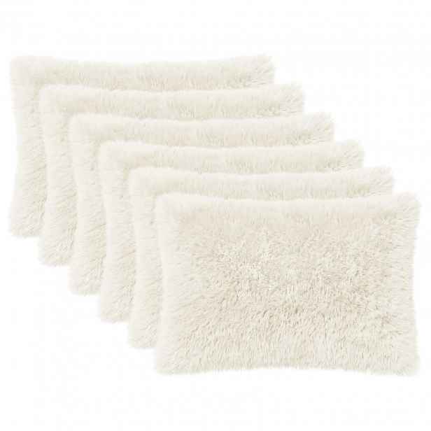 vidaXL Povlak na polštář 6 pcs HEERLEN Bílá 30 x 50 cm PV fleece