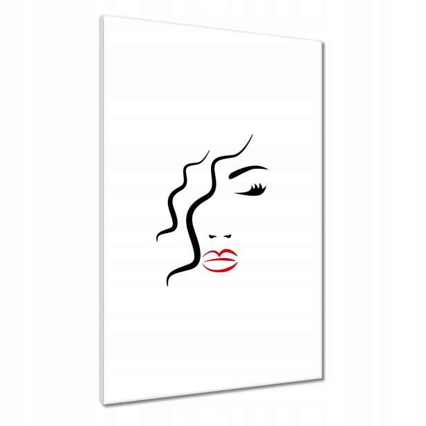 Obrazy 60x90 Žena Červené rty