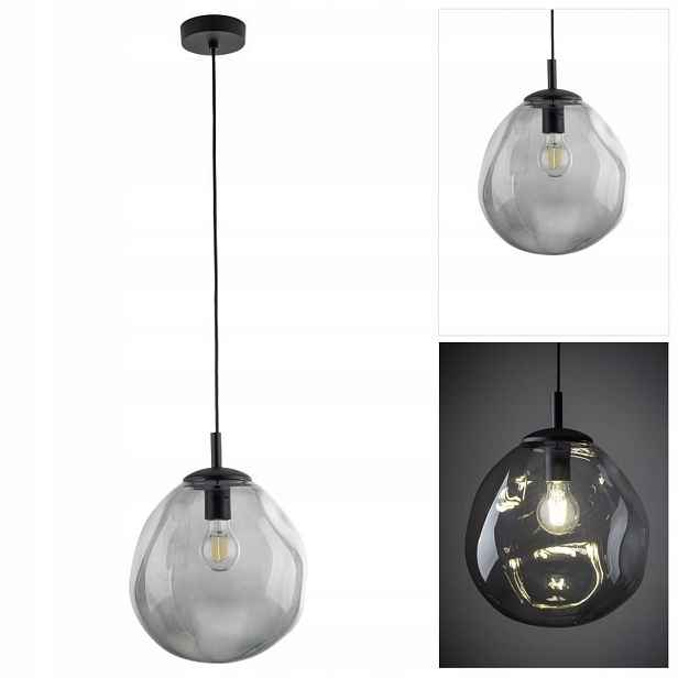 Černá závěsná lampa Sol Mini s harmonickým designem v chodbě Tk Lighting