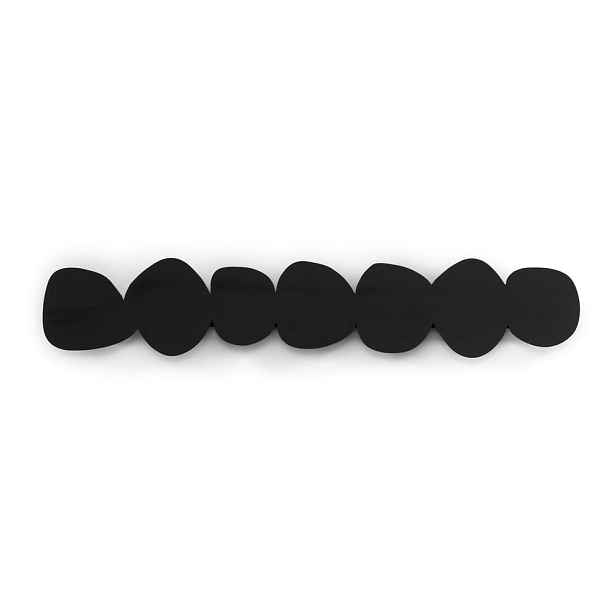 Černý kovový nástěnný věšák s poličkou 80 cm Tumulo – Spinder Design