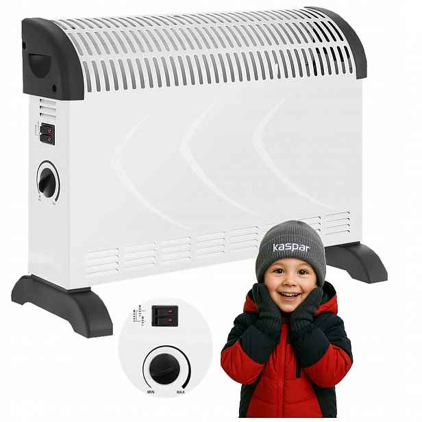 Elektrický Konvektorový Radiátor Termostat 2000W Energeticky Úsporný