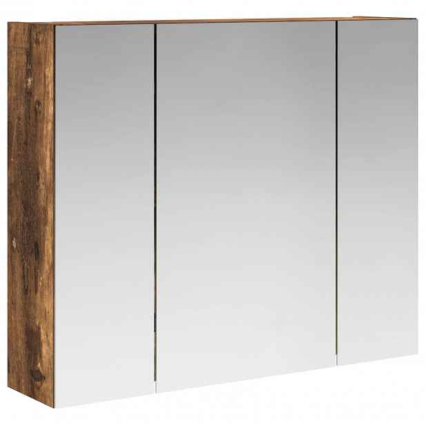 vidaXL Koupelnová zrcadlová skříň Kouřový dub 60 x 14,5 x 50 cm