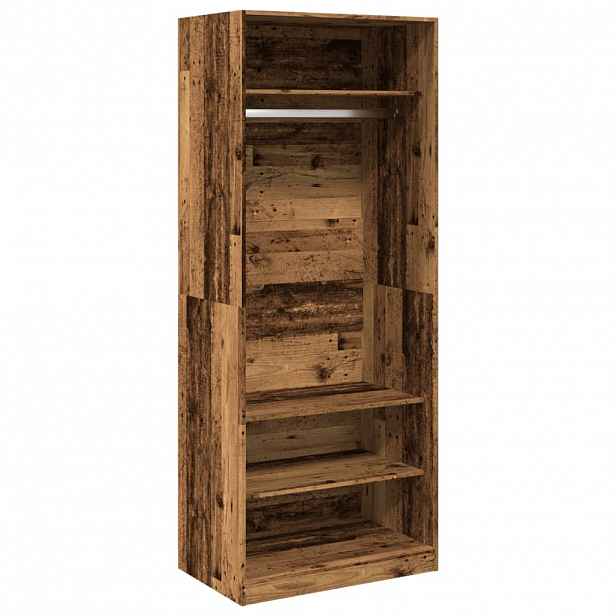 vidaXL Šatní skříň old wood 80 x 50 x 200 cm kompozitní dřevo