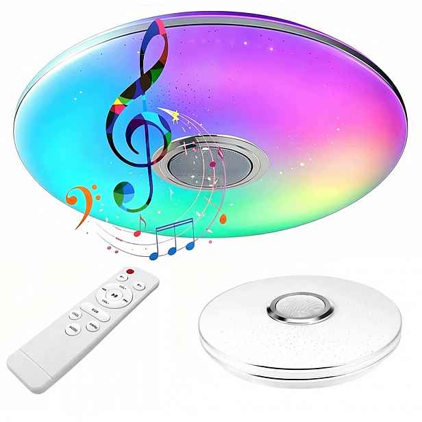Stropní Svítidlo Led Lampa Smart stropní panel 50cm 70W Nástěnný Rgb svítidlo dálkový ovladač