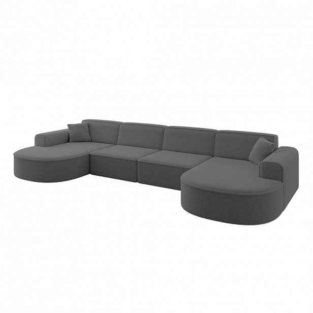 ALTDECOR SEDACÍ SOUPRAVA MARI-U2 – 388x171x79 cm šedá buklé