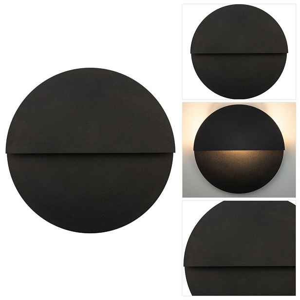 Černé nástěnné svítidlo Luna Led je moderní nad zrcadlem v koupelně Sigma Lighting
