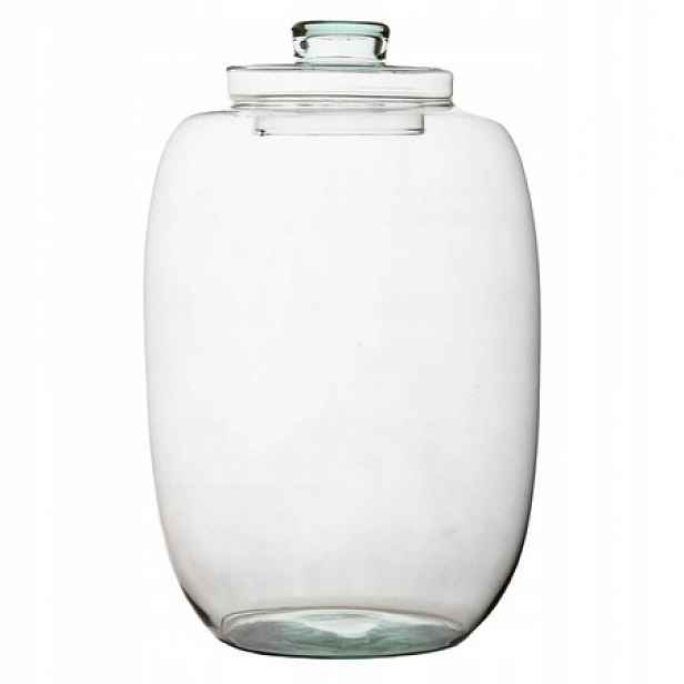Skleněná váza sklenice W-599A skleněné víčko V: 27,5 cm D: 19 Cm Dárek