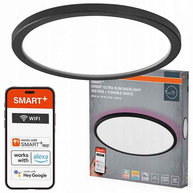 Stropní Svítidlo Led nástěnné svítidlo 25W 1870lm Cct Rgb Smart WiFi Orbis Osram