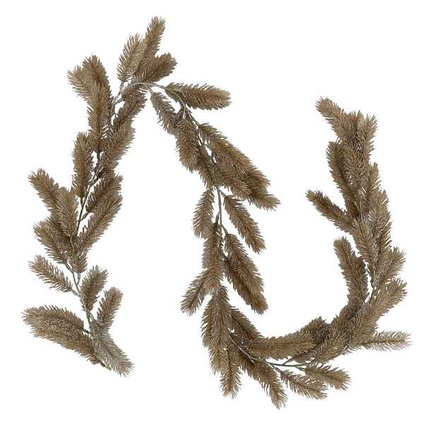 Vánoční champagne jedlová girlanda Garland se třpytkami - 180 cm Chic Antique