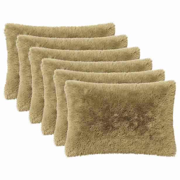 vidaXL Povlak na polštář 6 pcs HEERLEN Světlá zelená 30 x 50 cm
