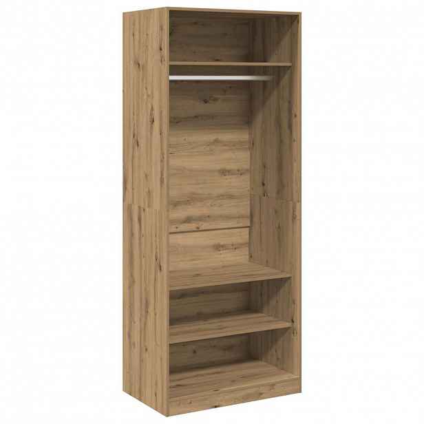 vidaXL Šatní skříň dub artisan 80 x 50 x 200 cm kompozitní dřevo