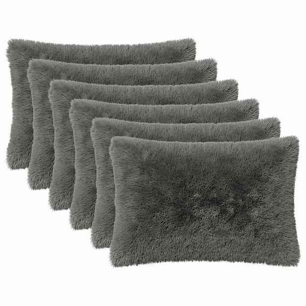 vidaXL Povlak na polštář 6 pcs HEERLEN Světle šedá 30 x 50 cm