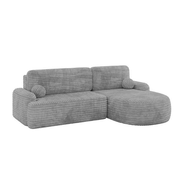 ALTDECOR ROHOVÁ SEDAČKA s funkcí spaní a úložným prostorem LIRA-L - 264x172x89 světle šedá