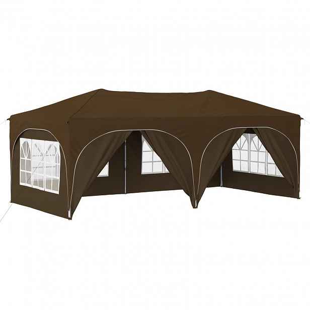 vidaXL Párty stan s výsuvným stánkem 575 x 288 x 245 cm Taupe