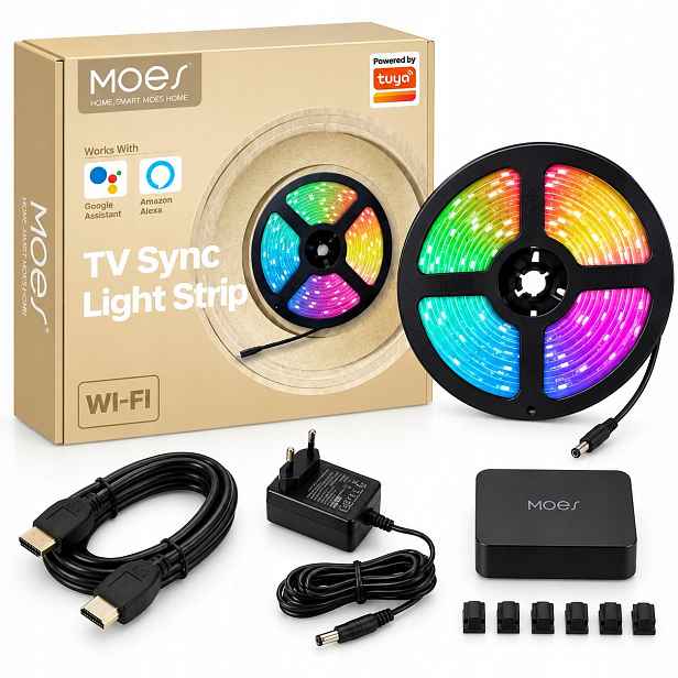 Ambilight Led pásek pro Tv 65" Moes WLS-CL-TV65 Hdmi 4K WiFi Tuya Rgb Smart