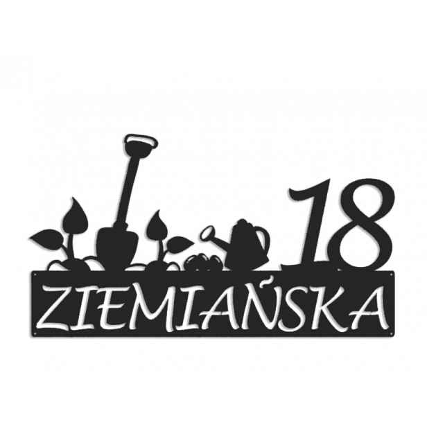Číslo Na Dům 80 cm Tabule Adresa Ocel 2 mm ul. Ziemiańska