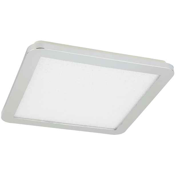 Stropní Svítidlo Koupelnový Led Candellux 24W čtvercový 40x40 cm stříbrný, chrom