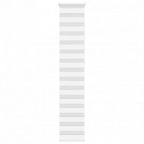 vidaXL Zebra roleta bílá 50x230 cm šířka látky 45,9 cm polyester