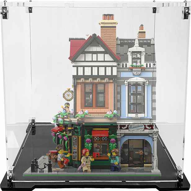 Vitrína s černou základnou pro Lego 10350 Icons – Dům v anglickém stylu