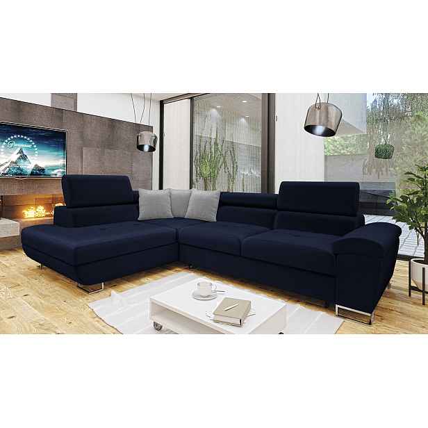 Luxusní sedací souprava Cinnamon, modrá Velvet