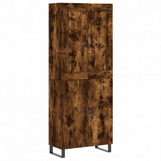 vidaXL Skříň highboard kouřový dub 69,5 x 34 x 180 cm kompozitní dřevo