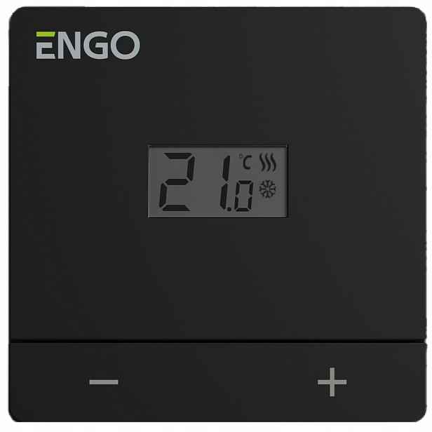Engo Kabelový Regulátor Teploty, Černý Napájení Ze Sítě 230 V