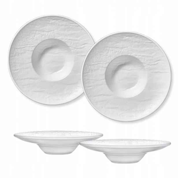 Hluboký talíř na polévku a pastu 27,5 cm 250 ml Wilmax bílý s imitací kamene