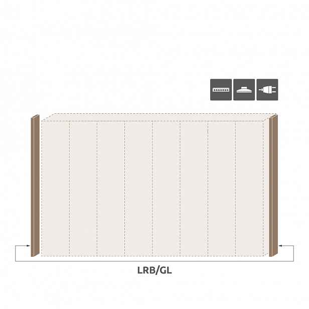 Lišta boční s LED osvětlením GALA LRB/GL ořech pacific