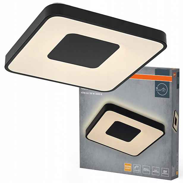 Stropní Svítidlo Led nástěnné svítidlo 36W 2000lm 3000K Teplá černá Orbis Osram