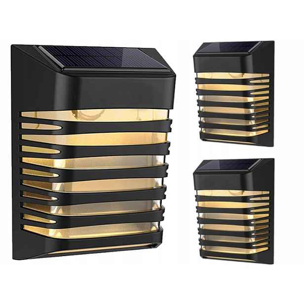 3X Venkovní Lampa Pro Letní A Zimní Zahradu, Solární Led S Soumrakovým Senzorem